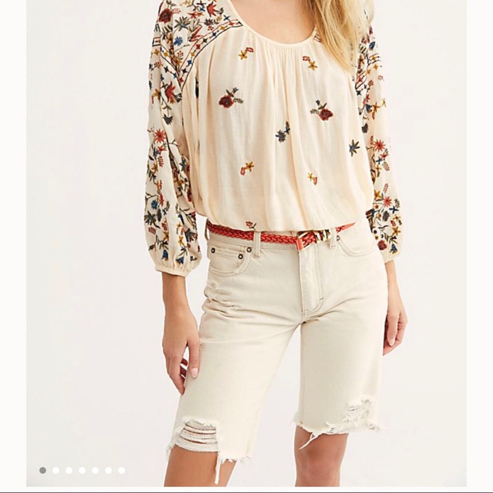NWT FREE PEOPLE CAROLINE CUT OFF BERMUDA SHORTS